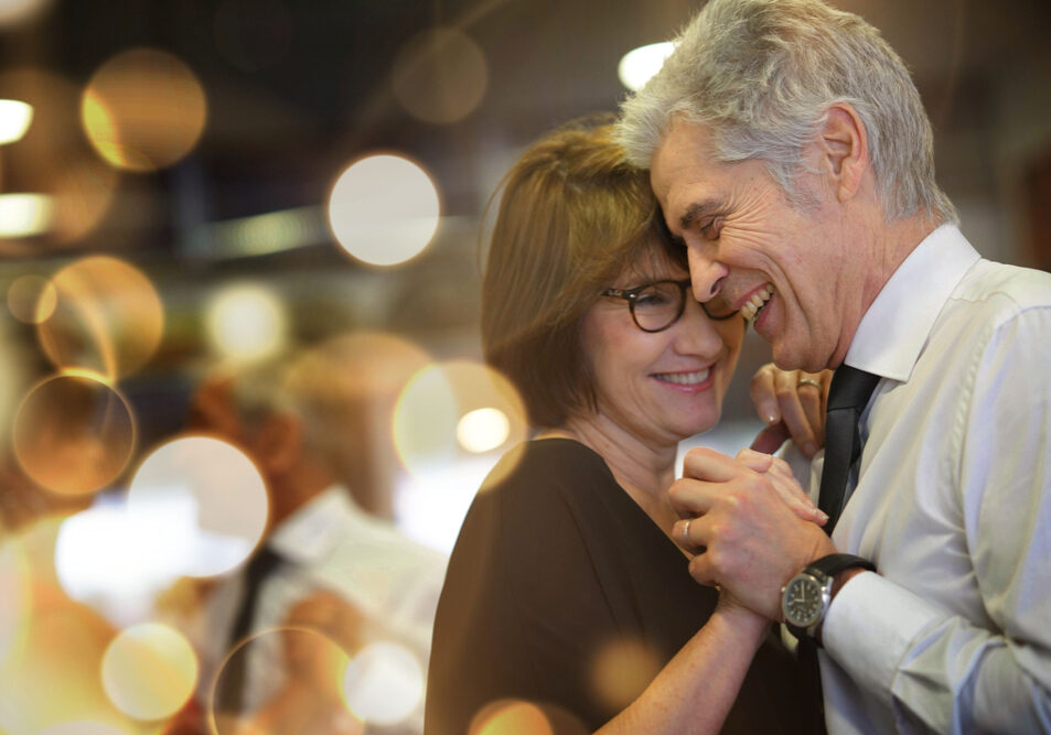 Romantic,Senior,Couple,Dancing,Together,At,Dance,Hall